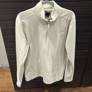 North Face Large Cream quarter Zip Up
